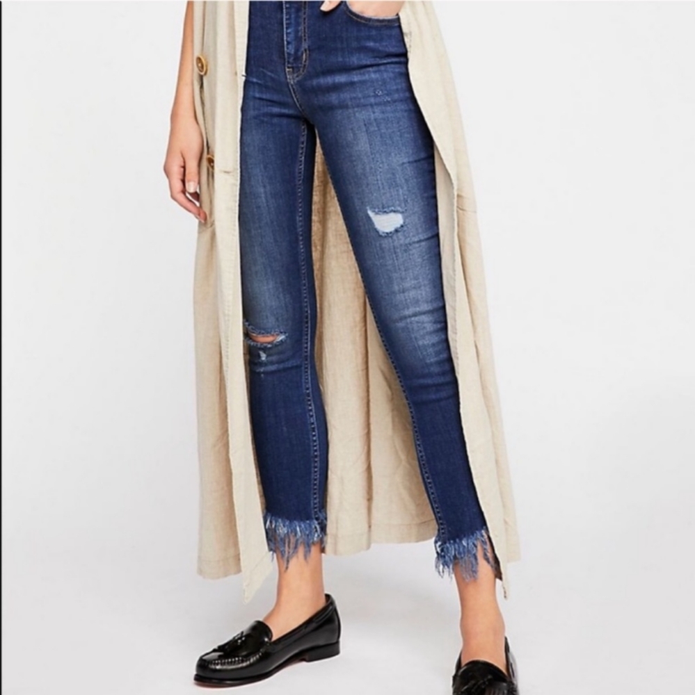 Free People Great Heights Cropped Jeans Size 27